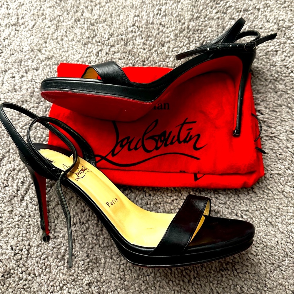 Sold: christian louboutin loubi queen ankle strap sandal